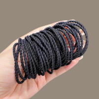 100pcs Cinturones Para El Cabello De Color Sólido Elásticos De Goma Accesorios Para El Cabello Diademas Scrunchie Para Mujeres - details 4