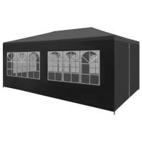 vidaXL Tienda de Fiesta con 6 Paredes de Jardín Acero Polietileno Carpa Color Azul,  Blanco,  Antracita y mas - details 2