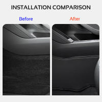 Protector De Consola Central Para Tesla Model 3 2021-2023 Highland 2024 Cubierta De Cuero PU Antipatines Accesorios Coche - details 11
