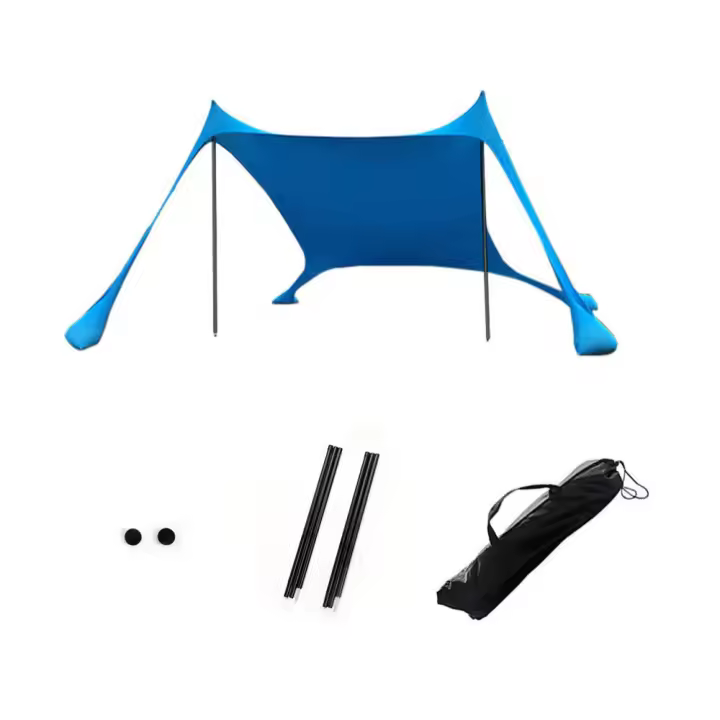 Carpa De Playa Al Aire Libre Refugio Del Sol Para Camping Sombrilla Unipersonal Impermeable Y Antiviento UPF50+ Portátil Para Familia - 1