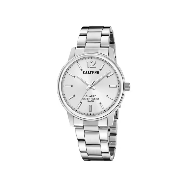 Reloj Calypso K5864/2 Hombre - Acero Inoxidable, Plateado, 40mm, Correa Plateada - 1