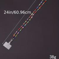 Lanyard Para Móvil De Forma Especial Y Colorida Con Cuentas De Corazón Estrellas Mariposa Hecho De Algodón Para Adultos Unisex - details 3
