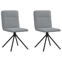 vidaXL Sillas de comedor 2 unidades tela en color Gris oscuro/Taupé/Gris nube y más | cómodas modernas ergonómicas para comedor cocina salón hogar - details 9
