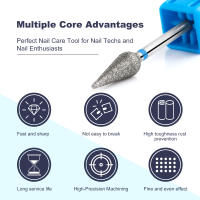 Cutter De Diamante Para Manicura Y Pedicura Accesorio Para Taladro Eléctrico De Uñas Herramienta De Eliminación De Gel De 4 Piezas - details 5