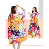 Poncho Toalla Rápida De Secado Microfibra Para Playa Y Natación Robe De Baño Para Adultos Con Capucha Toalla De Natación - details 0