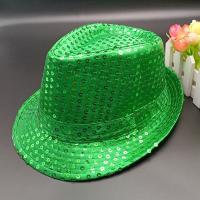 Gorro De Jazz Para Hombres Y Mujeres Decorado Con Lentejuelas Para Performance En Escenario Fiesta Y Vacaciones Material De Poliéster - details 5
