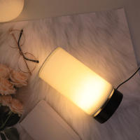 Lámpara De Escritorio Minimalista Moderna Con Luz Cálida De TelaInterruptor USB Para DormitorioAmbiente De Sala Y Estudio - details 3