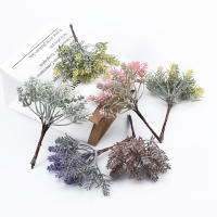 6 Piezas De Flores Artificiales Para Decoración De Hogar Y Bodas Arreglo Floral De Plástico Para Árboles De Navidad Y Vajillas Broche DIY - details 18