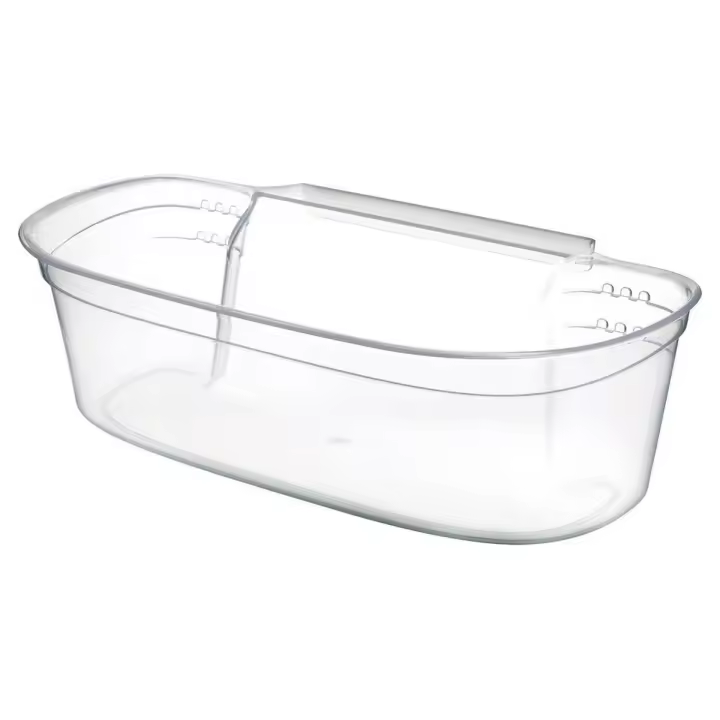 Cubo para la Basura Gondol_G-550 Transparente Blanco Plástico - 1