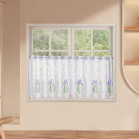 Cortinas Cortas De Tulle Blanco Europeo Para Sala De Estar Dormitorio Comedor Cocina Cubierta De Armario Lace Decoración De Ventana Para Bodas - details 1