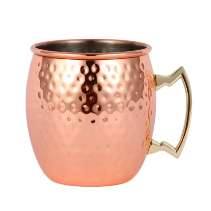 Taza De Moscú De Acero Inoxidable Para Cerveza Y Cocktails 500ML Juego De 1-6PCS Taza De Vino Y Jugos Para Fiesta Y Bar - 1
