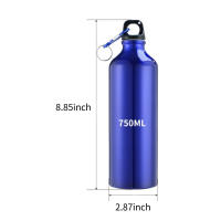 Botella De Agua De Aluminio 750mL Con Correa Portátil Reutilizable Y Antigrado Para Senderismo Viajes Deporte Al Aire Libre Y Gimnasio - details 5