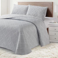 Vivid Torral - Colcha Bouti Verano Alaska Gris Estampada Reversible + Fundas De Cojines* Poliéster, Fresquita, Transpirable, Diseño, Primavera, Verano - details 2