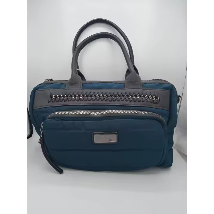 BOLSO NEGRO Y MARINO GRANDE ADORNOS Y CREMALLERA PLATA XTI 86157 - 1
