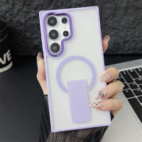 Funda De Teléfono Magnética De Lujo Mate Y Transparente Para Samsung Galaxy S24 S23 Ultra plus Compatible Con Magsafe Carga Inalámbrica Soporte Trasero Resistente a Arañazos Y Huellas Con Soporte Y Almohadilla Antideslizante - details 12