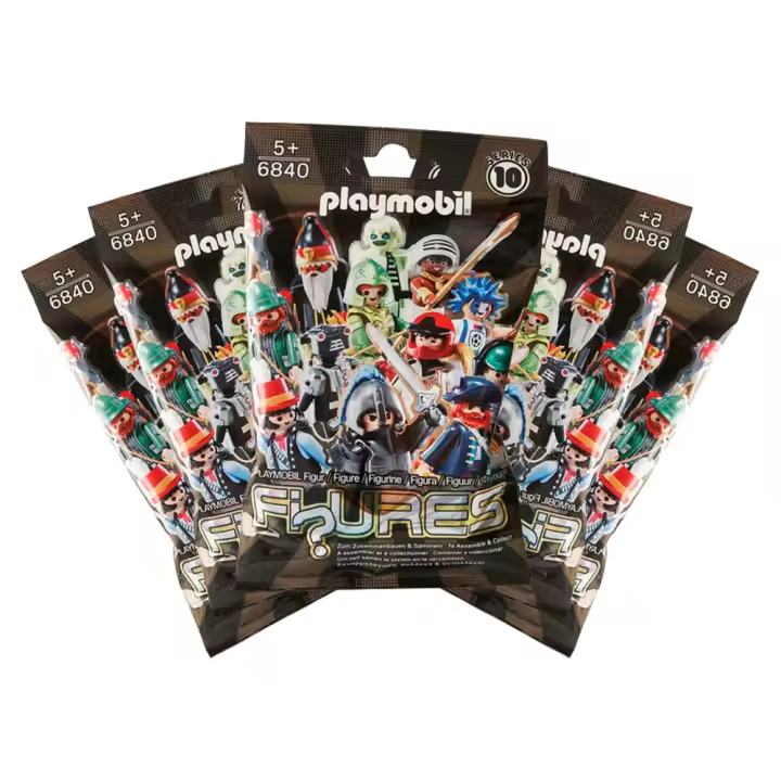 PLAYMOBIL SOBRES SORPRESA - PACK DE 5 SOBRES DE LA SERIE 10 DE CHICOS, 6840, TIENDA CON LICENCIA OFICIAL - 1
