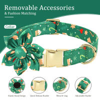 Set De Correa Y Amuleto Para Perros Con Accesorio Floral Navideño Para Chihuahua Pug 3 Piezas Ajustable Transpirable De Tamaño XS/S/M - details 6