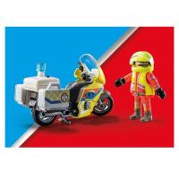 PLAYMOBIL (71205) Moto de Emergencias amarilla con luz intermiente y enfermero motorista, City Life - details 2