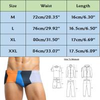 Pantalones De Playa Para Hombre Verano Ropa Deportiva Swimwear Shorts Color Patchwork Cómodos Y Delgados Boxers Para Natación - details 3