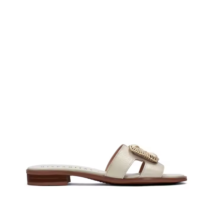 HISPANITAS  SANDALIA ADORNO PIEL LATTE - 1
