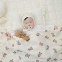 SPEIRA Manta de Gasa de Oso para Bebe, Manta de Diseños animados para niños, Manta para dormir la siesta - details 3