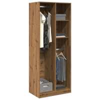 vidaXL Armario de madera de ingeniería 80x50x200 cm en color Roble Sonoma/Roble artisan/Madera antigua y más | almacenamiento funcional diseño moderno para baño dormitorio sala - details 1