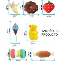 Juego De 7 Piezas De Juguetes Para Perros Con Sonido Peluches De Frutas Y Verduras Juguetes Para Morder Adecuados Para Juegos De Playa - details 1
