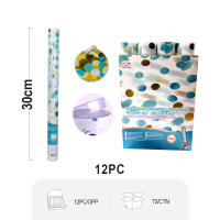 PartyGo Poppers de Fiesta Flor Papel Mixto Folio Metálico - 30CM Redondas Coloridas para Fiestas - details 1