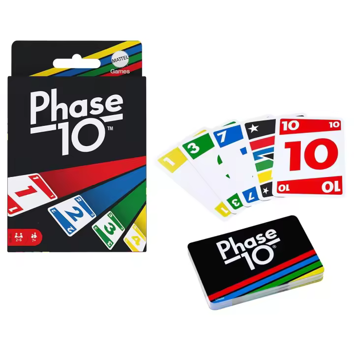 Mattel Games Juego de cartas Phase 10 Juego de mesa familiar +7 años (Mattel FFY05) - 1