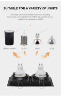Lámpara De Punto De Luz LED Recubrimiento Blanco Negro Soporte De Bombilla GU10 Foco MR16 Ajustable Comercial Instalación En Fosa - details 4
