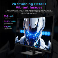 Titan Army Monitor Gaming Curvo 32 Pulgadas C32C1S, 260Hz, QHD 2K 2560 * 1440, 1ms GTG, 124% sRGB, 1500R VA Sin Marco, G-Sync & FreeSync, HDR 400, VESA, HDMI 2.1, DP 1.4, Windows Mac PC, For FPS MOBA RPG RTS Gaming, Office - details 4