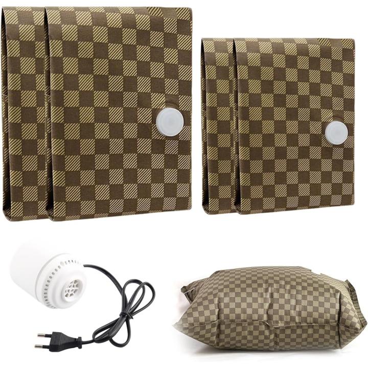 Bolsas Vacio Ropa Viaje,Mochila Vacio con Bomba,Envasadora Al Vacío Ropa,(2PC 90x70cm+2PC 80x60cm) Saco de Vacio para Mala de Viagem,Saco Vacio Compresion,Mochila Viaje Al Vacío,Vacuum Storage Bags