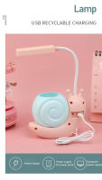 Lámpara De Mesa Infantil Con Diseño De Caracol Luz Nocturna USB Recargable LED Protección Ocular Para Lectura Con Pluma - details 3