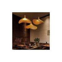Luz de techo LED Araña de trinquete Tejida a mano Nido de pájaro creativo retro Araña Tejida E27 Altura ajustable para café Bar Sala de estar Araña de té (techo de Bambú) - details 1