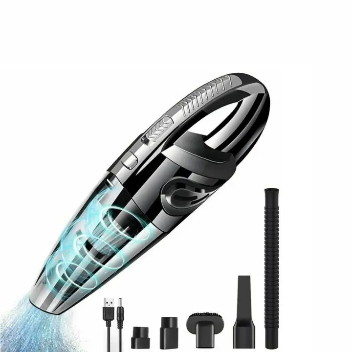 Potente Aspiradora de Mano Inalámbrica Portátil 120W 2200mAh con Función Húmedo y Seco Filtro HEPA Lavable y 5 Boquillas Recargables para Hogar, Mesa, Oficina, Coche，regalos para hombre - 1