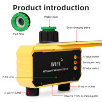 Temporizador De Riego Inteligente Solar WIFI Para Jardín Controlador De Válvula De Agua Digital LCD Sistema De Irrigación Automática 1/2 Camino - details 5