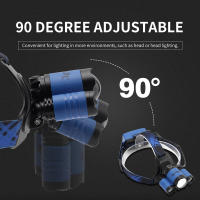 BORUiT Linterna Frontal LED Recargable 5000LM Para Pesca Camping Caza Bicicleta Subida Montaña Luz Portátil Antigua Con Ángulo De Haz De 180° - details 5