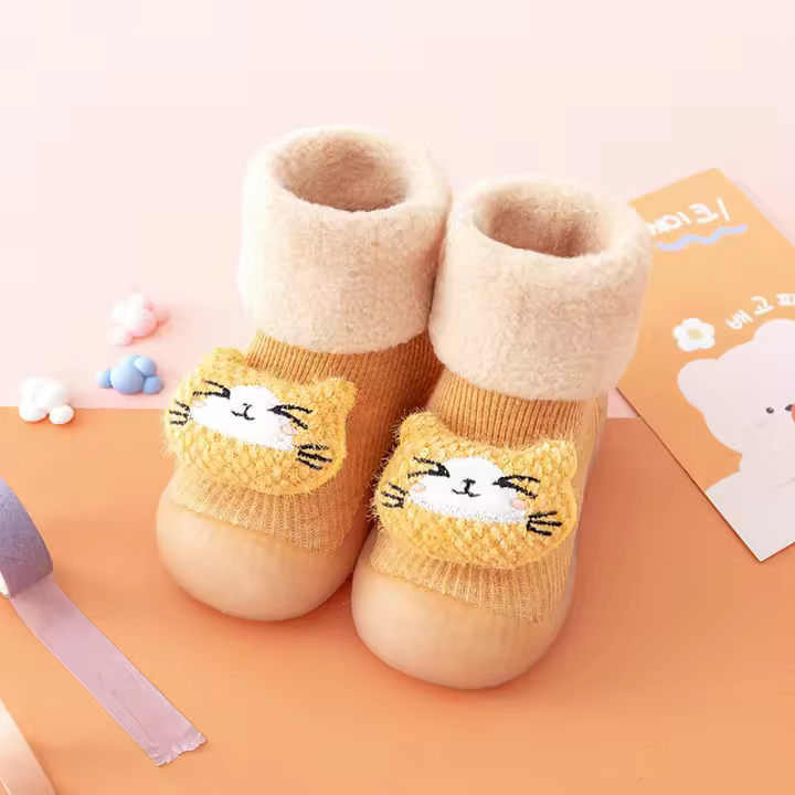 Zapatos Y Calcetines Para Bebé Invierno Antideslizantes Suaves Y Cálidos Para Niños Y Niñas Todoterreno Interior - 1