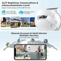 Cámara Wifi 8MP 4K HD PTZ lente Dual pantalla Dual cámara de vigilancia en exterior visión nocturna en Color CCTV cámara IP de seguridad aplicación ICSEE - details 16