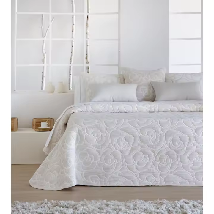 JVR - COLCHA TIPO 10 modelo LOTO - Tejido Jacquard Pique - Fabricado en España - Cama 90/105/135/150/160/180 - 1