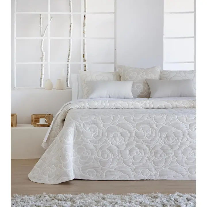 JVR - COLCHA TIPO 10 modelo LOTO - Tejido Jacquard Pique - Fabricado en España - Cama 90/105/135/150/160/180 - 1