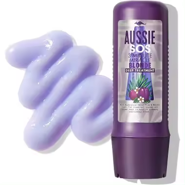SOS Mascarilla  3 minutos miracle blonde, pelo rubio 225 ml . Aussie - 1