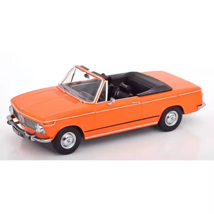KK Escaleras 1/18 BMW 1600-2 CABRIO NARANJA 1968 CON SUAVE DEMOVABLE-TOP-KKDC181101 - 1