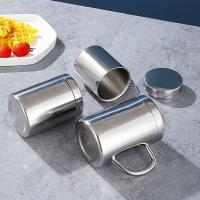 Taza De Café De Acero Inoxidable 200/300/400ML Taza Termo Doble Capa Antigolpes Portátil Para Bebidas Como Cerveza Té Jugo - details 7