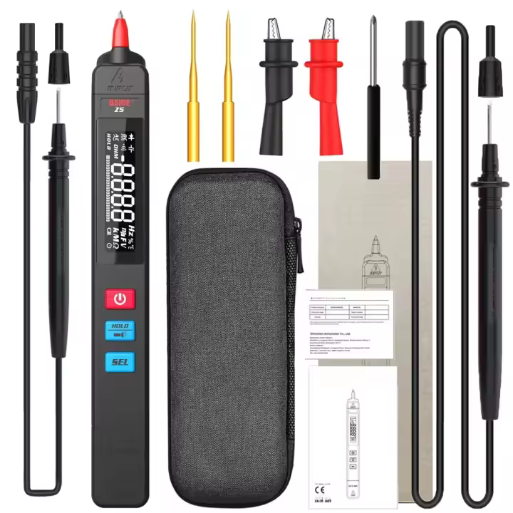Multímetro Digital Inteligente Con Autoajuste 6000 DC AC Voltaje Capacitancia Ohm NCV Hz Diode Continuidad Prueba De Cable Viva Medidor - 1