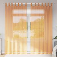 vidaXL Cortinas de gasa con trabillas 2 uds 140x245 cm en color Rosa claro/Arena/Morado y más | protección solar decorativa para ventanas hogar oficina dormitorio fácil de instalar - details 9