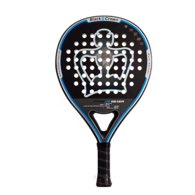 Pala Pádel Black Crown Piton 12 Silver Regalo Overgrip +Protector - 1