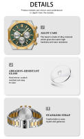 Reloj De Pulsera Curren 8440 Para Hombre Estilo Militar Y Negocios Cronógrafo De 6 Manos Calidad De Lujo Resistente Al Agua Acero Inoxidable Cristal De Zafiro - details 2