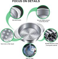 Stainless Steel Food Can Strainer Sieve Press Can Colander, Metal Can Drainer for Tuna, Beans or Vegetables, Dishwasher Safe - details 1