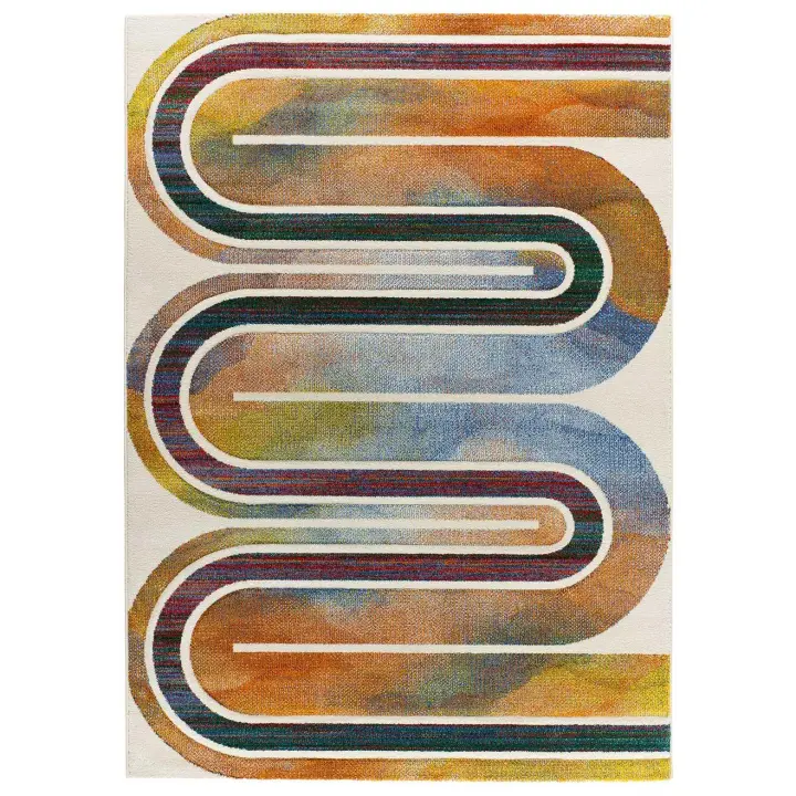 Alfombra de interior diseño geométrico en multicolor - SYBIL 40403 | 120x170, 140x200, 160x230 cm - 1